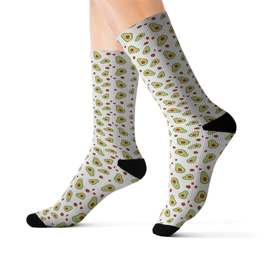 Cute Avocado Fruit Design Socks