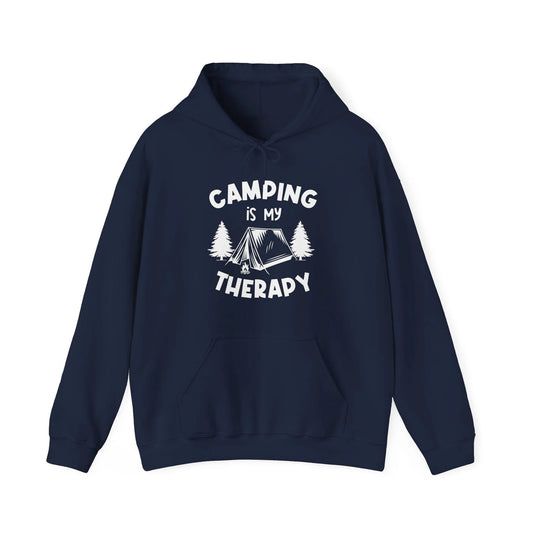 Unisex Camping is Therapy Letter Print Hoodie