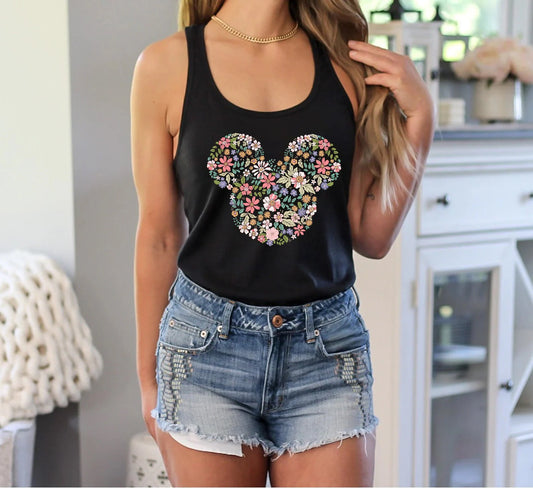 Beautiful and Charming Flower Tank Top