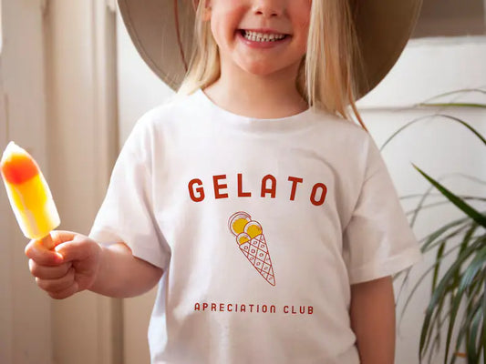 Funny Gelato Ice Cream Kid Tshirt